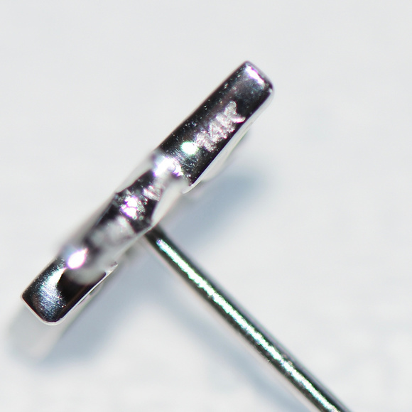 14K Solid Gold Diamond Starburst Earrings/Studs - Picture 8 of 8